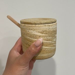 Ceramic Salt Cellar with Spoon